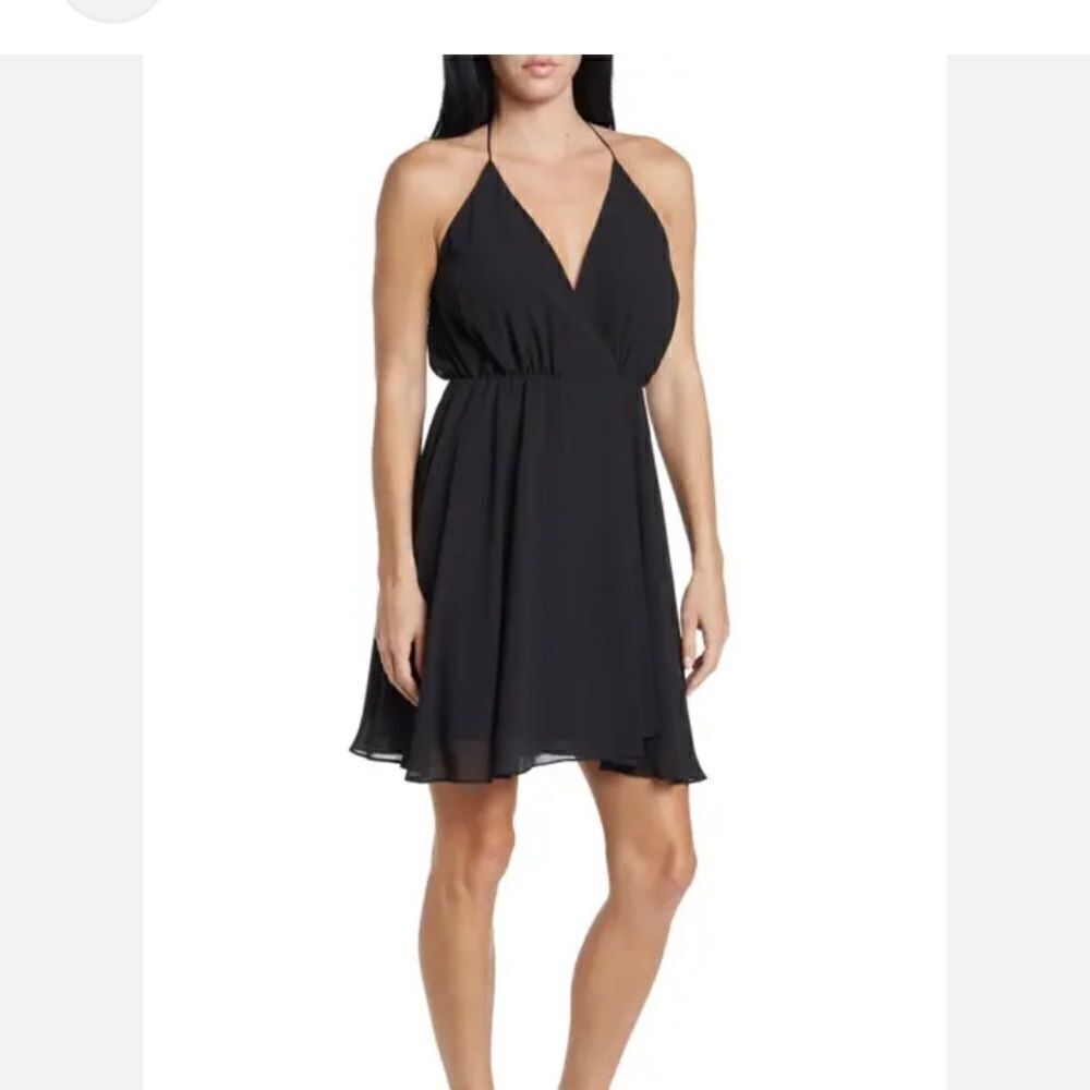 Haute Hippie wrap Mini Halter Dress - Picture 3 of 14